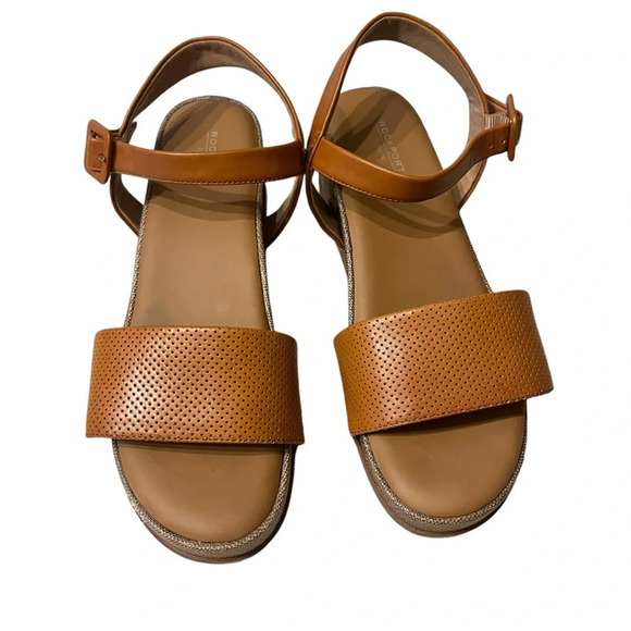Woman\'s Heels Rockport Delanie Two-Piece Sandal Sz 9
